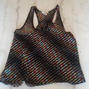 Cute sheer tank. M, but runs Small
